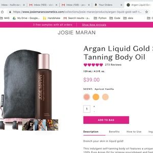 JOSIE MARAN ARGAN LIQUID GOLD SELF-TANNING OIL